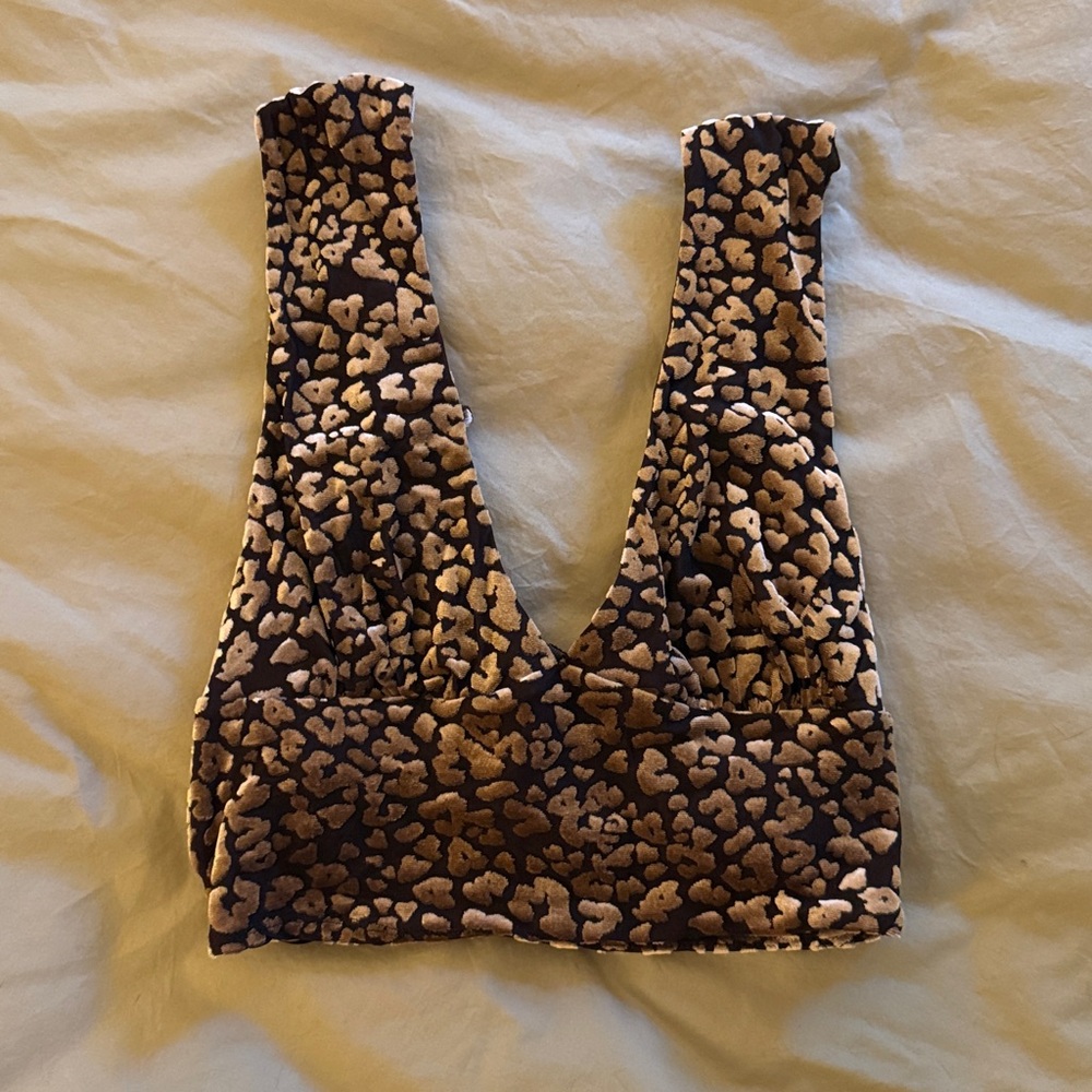 Urban Outfitters Brown Patterned crop top